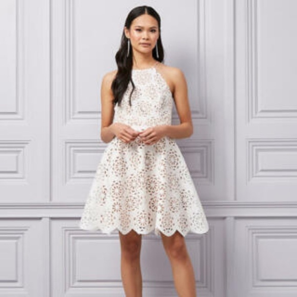 Le Chateau White Lace Dress